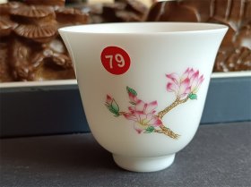 景德珍品底款高白瓷品茗杯（尺寸:口径6.2cm×5.3cm,手工测量难免存在误差）