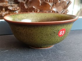 早年经典老窑口古法烧制柴烧茶叶末建盏（尺寸:口径9.3cm×高3.8cm，手工测量，难免存在一定误差）