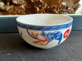 荷花翠鸟龙行天下底款品茗杯（尺寸:口径6.1cm×高3.2cm，手工测量，难免存在一定误差）