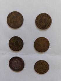 各种铜游戏币6枚