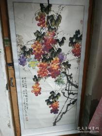 国家一级美术师，曾师从关山月、李可染等著家：李辰益 秋实图 尺寸139X62CM.