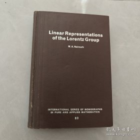 Linear Representations of the Lorentz Group（洛伦兹群的线性表示）英文版