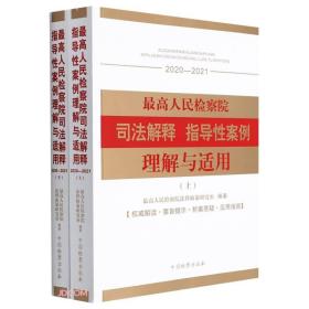 最高人民检察院司法解释指导性案例理解与适用 2020-2021卷 上下册