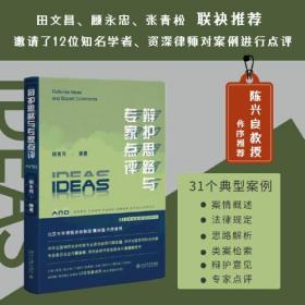 辩护思路与专家点评 刑事辩护律师办案实操指南 类案检索 知名学者律师点评  陈兴良教授作序推荐