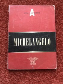 《米开朗基罗》(英语) 1954年，68页图版，英语、意大利语双语图注，三面刷红