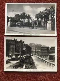 《意大利那不勒斯风光》约民国照片式明信片，五枚合售，8.8x13.3cm