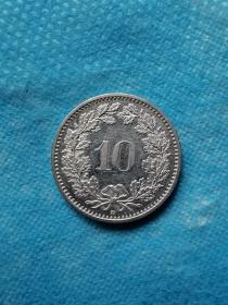 2012年瑞士硬币：10生丁