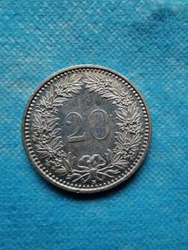 2004年瑞士硬币：20生丁