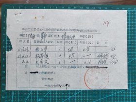 故纸堆1255  君宜县接待站外地革命师生串连借钱粮清单  1967年