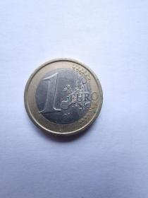 欧盟硬币：1欧元  2002年  4