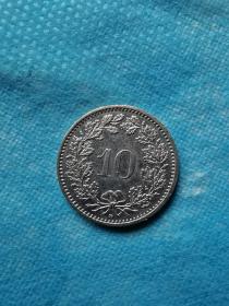 1990年瑞士硬币：10生丁