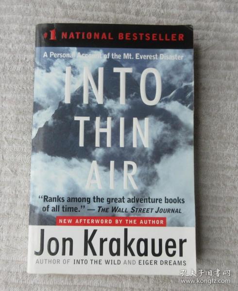 Into Thin Air：A Personal Account of the Mt. Everest Disaster