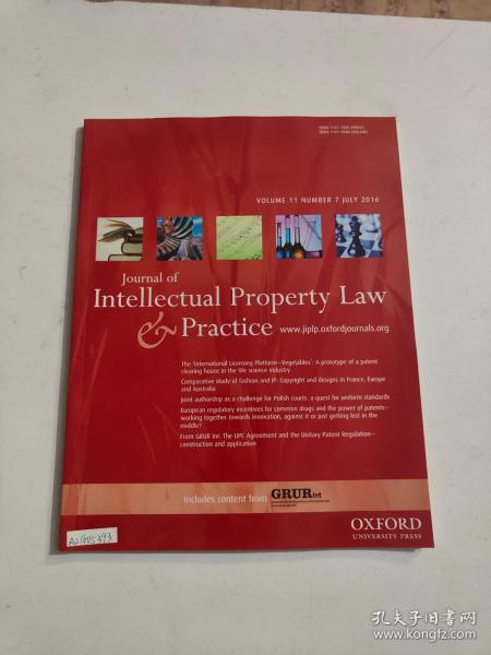 Journal of Intellectual Property Law & Practice VOLUME 11 NUMBER 7 JULY 2016
