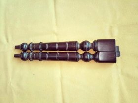 正宗印度金星小叶紫檀木料，清代老家具腿一对【625】