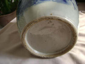 清代时期青花瓷，青花大罐