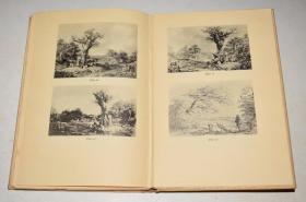 Gainsborough's Landscape Drawings.《托马斯·庚斯博罗山水画赏析》豪华烫金巨册 多张绝美原品石版画 超大开本 品佳 增补多张彩图