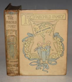 1902 年 A Fairchild Family  著名少儿文学经典《仙童之家》珍贵善本 满堂烫金 手工上色版画