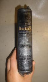 【补图】1869年 Holy Bible《圣经》 全极品珍珠纹摩洛哥羊皮豪华全封装桢 配补多张精美插图