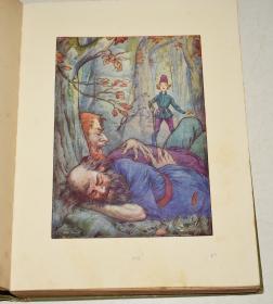 1910年GRIMM'S FAIRY TALES 《格林童话》著名的 THEAKER绘本 大开本 48张精美彩图 品佳