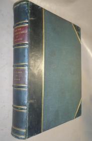 1884 年John Ruskin: The Art & Pleasure of England. – 约翰•拉斯金经典美学散文《英国艺术论》《英国幸福论》初版本2册合订 小牛皮烫金豪华装桢 开本超大