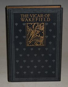 1901 Oliver Goldsmith - The Vicar of Wakefield 小说名著《威克斐牧师传》24张秀丽水彩插图 满堂烫金精装