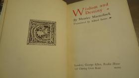 1901 Maurice Maeterlinck - Wisdom and Destiny 梅特林克哲学随笔名著《智慧与命运》3/4摩洛哥羊皮豪华装帧 品佳