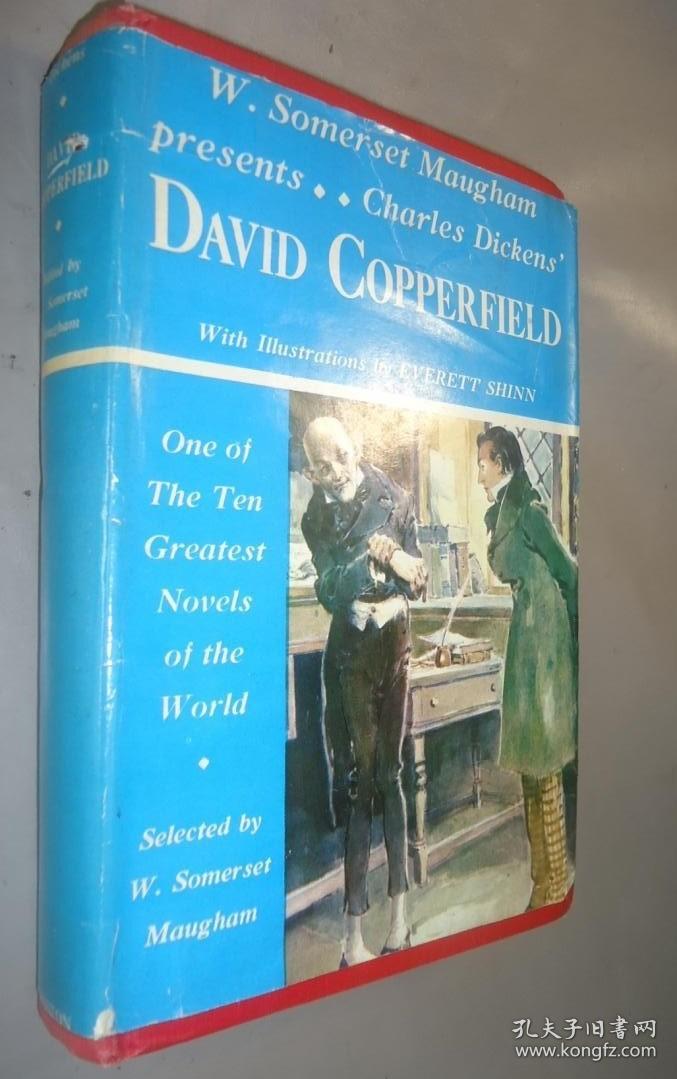 1948年 Maugham presents  Dickens’David Copperfield  毛姆改写本狄更斯《大卫·科波菲尔》全插图本 布面精装原书衣全 品相上佳 大开本