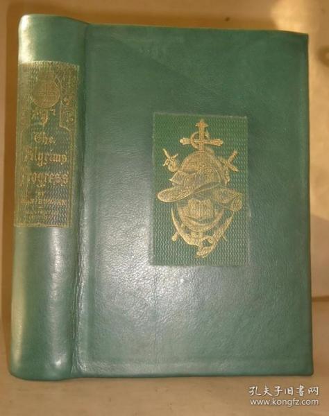 1860年JOHN BUNYAN - PILGRIM'S PROGRESS  约翰•班扬《天路历程》全雕版版画绘本 小牛皮手工豪华装帧