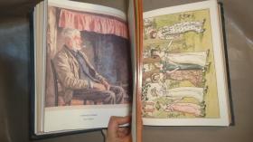 1884 年John Ruskin: The Art & Pleasure of England. – 约翰•拉斯金经典美学散文《英国艺术论》《英国幸福论》初版本2册合订 小牛皮烫金豪华装桢 开本超大