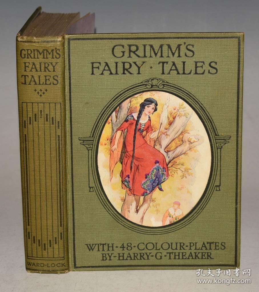 1910年GRIMM'S FAIRY TALES 《格林童话》著名的 THEAKER绘本 大开本 48张精美彩图 品佳