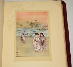 1906年FRANCES LITTLE - Lady of the Decoration 日本经典《装饰美姬》珍贵早期上色插图 极为珍贵