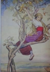 1910年GRIMM'S FAIRY TALES 《格林童话》著名的 THEAKER绘本 大开本 48张精美彩图 品佳