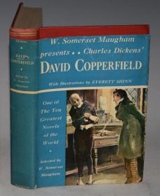 1948年 Maugham presents  Dickens’David Copperfield  毛姆改写本狄更斯《大卫·科波菲尔》全插图本 布面精装原书衣全 品相上佳 大开本