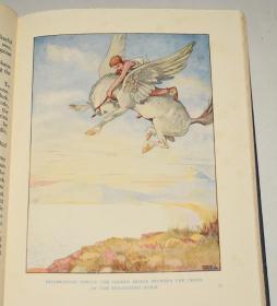 1929年 THE BOOK OF ANIMAL TALES. 少儿自然经典《动物传奇录》布面满堂烫金彩绘精装 珍贵初版本