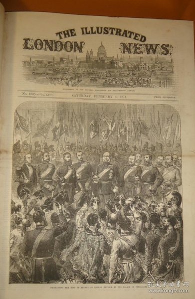 【补图1】1871年 (1-6月) Illustrated London News 《伦敦新闻画报》1871年 (1-6月)合订 普法战争 及 巴黎公社