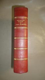 1923 年THE COLLECTED POEMS OF JOHN MASEFIELD 海洋诗人《约翰·梅斯菲尔德诗选》3/4小牛皮豪华精装 品绝佳