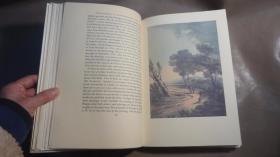 Gainsborough's Landscape Drawings.《托马斯·庚斯博罗山水画赏析》豪华烫金巨册 多张绝美原品石版画 超大开本 品佳 增补多张彩图