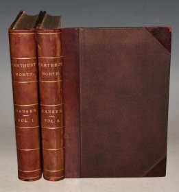 1898年 Fridtjof NANSEN - Farthest North Voyage Exploration 南森地理探险经典《北极探险记》3/4全小牛皮豪华精装 大量精美插图 大开本2册全 品相佳