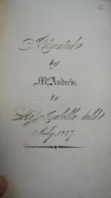 1821年 Poems of Thomas Gray 《托马斯•格雷诗歌集》蚀刻版画插图版 全小牛皮豪华装祯