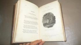 1821年 Poems of Thomas Gray 《托马斯•格雷诗歌集》蚀刻版画插图版 全小牛皮豪华装祯