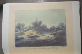 Gainsborough's Landscape Drawings.《托马斯·庚斯博罗山水画赏析》豪华烫金巨册 多张绝美原品石版画 超大开本 品佳 增补多张彩图