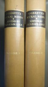 1930年 William Cobbett - Rural Rides 威廉·科贝特散文经典《骑马乡行记》限量插图精装本2巨册 品佳