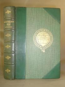 1931 WESTWARD HO! 查理•金斯莱航海探险经典《西进航海探险录》3/4真皮古董书  多枚精美插图 近乎全品