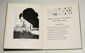 1916年 When Little Thoughts Go Rhyming 童谣绘本经典《童心成韵》 极珍贵初版本 绝美彩色版画插图  品佳