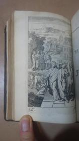 1713 John Dryden - Satire of Juvenal  大诗人德莱顿英译名诗《朱文纳尔讽喻诗集》全小牛皮高古古董书 大量精美铜版画插图 绝品珍贵