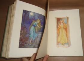 1910年GRIMM'S FAIRY TALES 《格林童话》著名的 THEAKER绘本 大开本 48张精美彩图 品佳