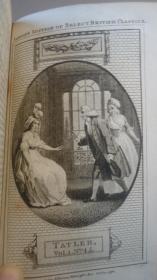 1794 JOSEPH ADDISON & STEELE The Tatler 英文散文小品经典《 闲谈者 》珍贵早期善本 全小牛皮小开本 铜版画插图