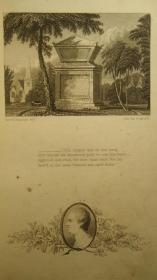 1821年 Poems of Thomas Gray 《托马斯•格雷诗歌集》蚀刻版画插图版 全小牛皮豪华装祯