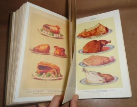 1902年Mrs Beeton's Everyday Cookery 著名西餐餐饮食谱经典《本顿夫人烹饪金鉴》精装全插图本 大量绝美套色版画插图