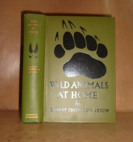 1925年 Ernest Thompson Seton - Wild Animals at Home 动物文学经典《住家野生动物》全插图绘本 原书衣全 品上佳